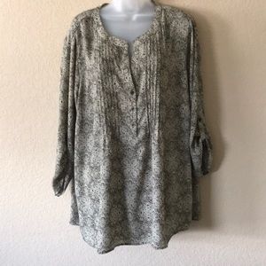 Westport Women Flowy 3/4 Sleeve Sheer Tunic